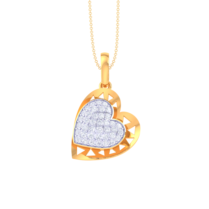 3D Printable Cad jewelry design of Lady diamond Pendant 3D Model .c4d .max .obj .3ds .fbx .stl .blend