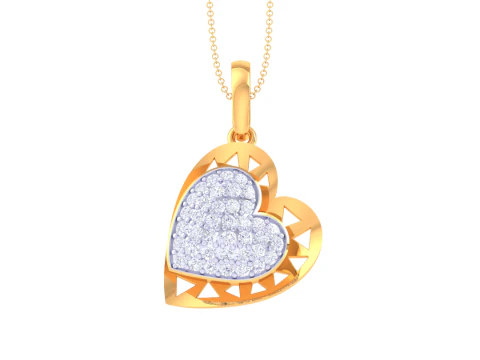 3D-печать CAD-дизайна ювелирного кулона Lady с бриллиантами 3D Модель