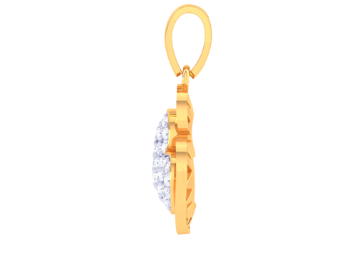 3D Printable Cad jewelry design of Lady diamond Pendant 3D Model