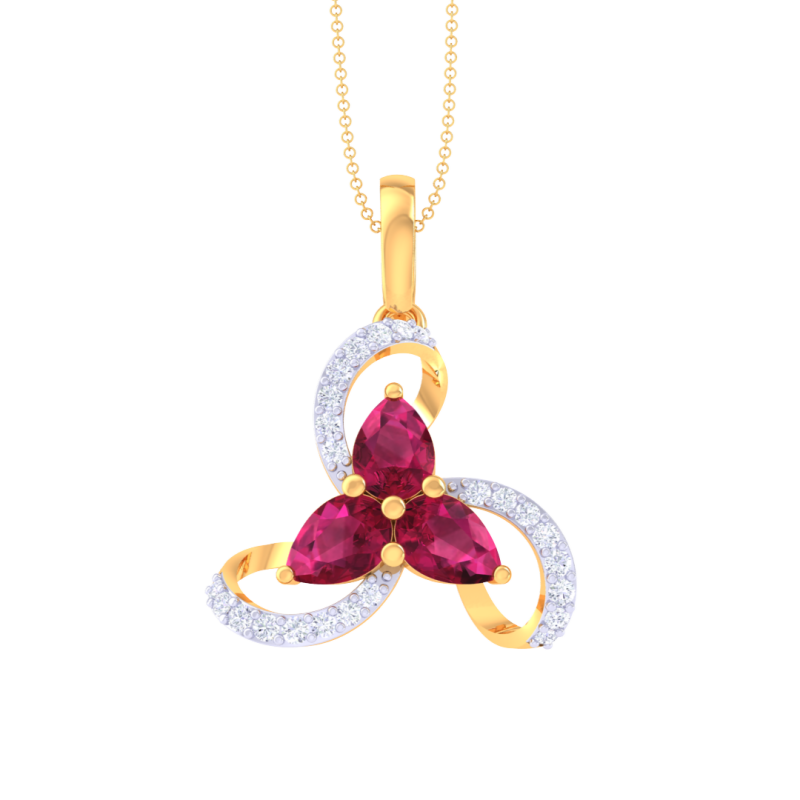 3D Printable Cad jewelry design of Lady diamond Pendant Modelo 3D .c4d .max .obj .3ds .fbx .stl .blend