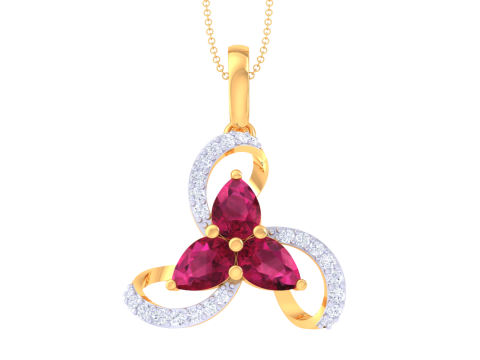 3D Printable Cad jewelry design of Lady diamond Pendant 3D 模型