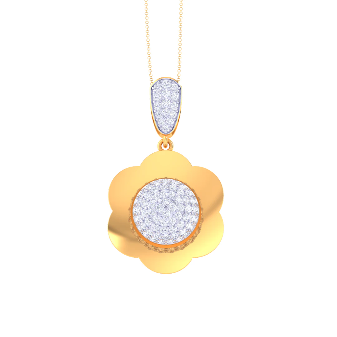 Lady pırlanta Kolyenin 3D Yazdırılabilir Cad takı tasarımı 3D Model .c4d .max .obj .3ds .fbx .stl .blend 