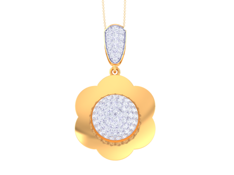 3D Printable Cad jewelry design of Lady diamond Pendant 3D 模型