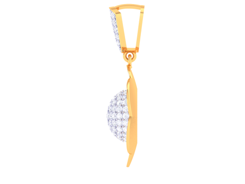 3D Printable Cad jewelry design of Lady diamond Pendant Modelo 3D