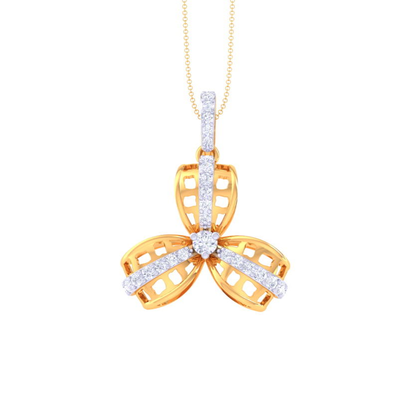 3D Printable Cad jewelry design of Lady diamond Pendant 3D Model .c4d .max .obj .3ds .fbx .stl .blend 