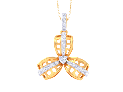 3D Printable Cad jewelry design of Lady diamond Pendant 3D 模型