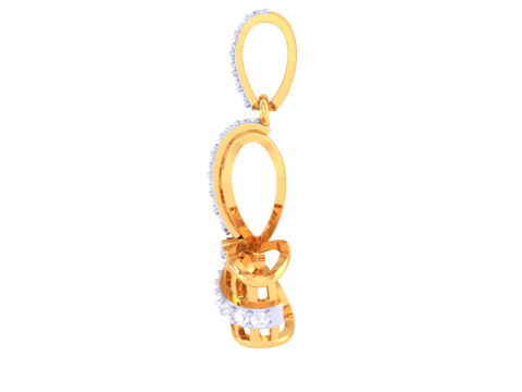 3D Printable Cad jewelry design of Lady diamond Pendant 3D Model