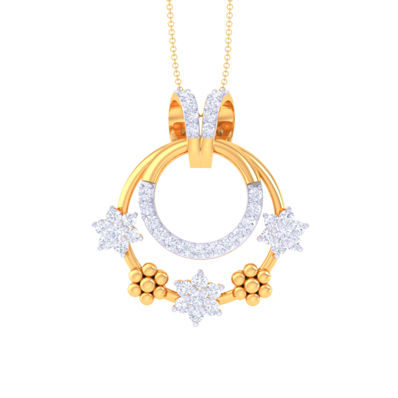 3D Printable Cad jewelry design of Lady diamond Pendant 3D Model .c4d .max .obj .3ds .fbx .stl .blend