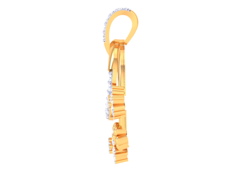 3D Printable Cad jewelry design of Lady diamond Pendant 3D Model