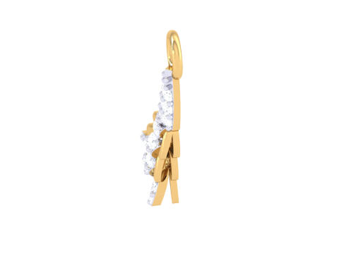 3D Printable Cad jewelry design of Lady diamond Pendant 3D Модель
