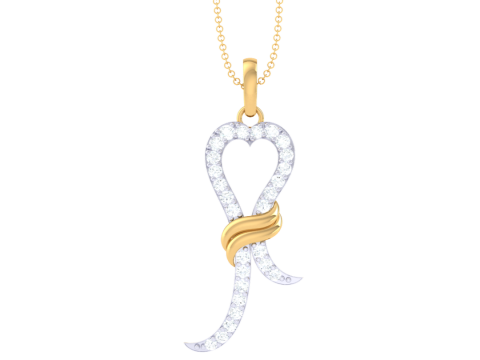 3D Printable Cad jewelry design of Lady diamond Pendant 3D Модель