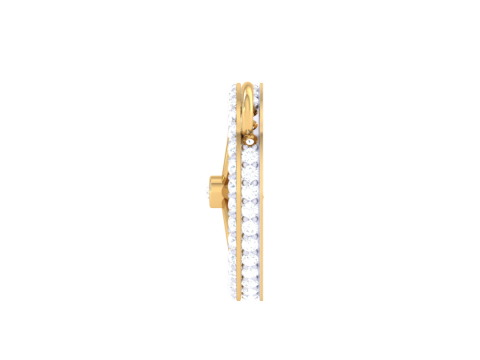 3D Printable Cad jewelry design of Lady diamond Pendant 3D Modell