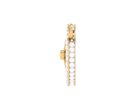 3D Printable Cad jewelry design of Lady diamond Pendant 3D Model