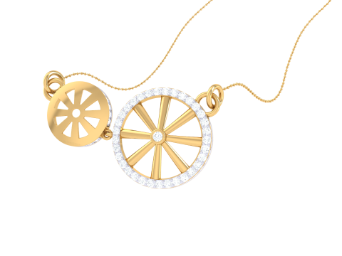 3D Printable Cad jewelry design of Lady diamond Pendant 3D Modell