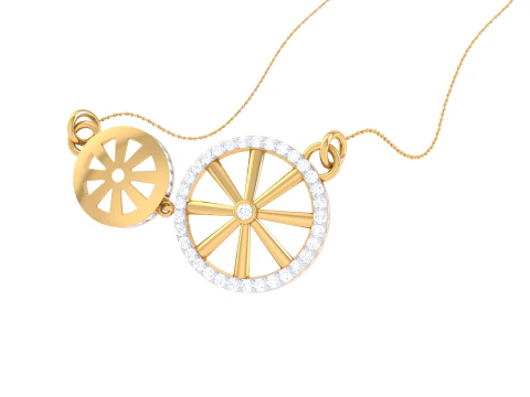 3D Printable Cad jewelry design of Lady diamond Pendant 3D Model