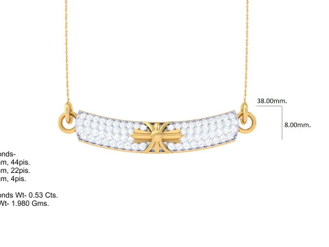 3D Printable Cad jewelry design of Lady diamond Pendant 3D Model