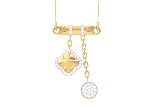 3D Printable Cad jewelry design of Lady diamond Pendant 3D Модель