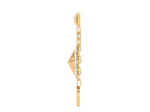 3D Printable Cad jewelry design of Lady diamond Pendant 3D Model