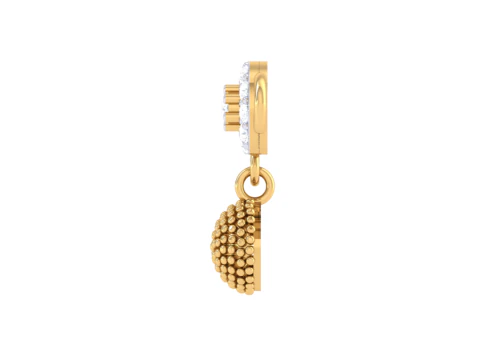 3D Printable Cad jewelry design of Lady diamond Pendant 3D Model