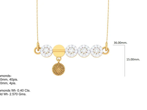 3D Printable Cad jewelry design of Lady diamond Pendant 3D Model