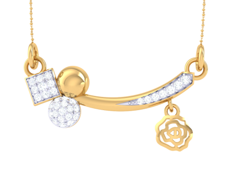 3D Printable Cad jewelry design of Lady diamond Pendant 3D Модель