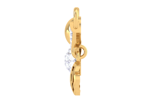 3D Printable Cad jewelry design of Lady diamond Pendant Model 3D