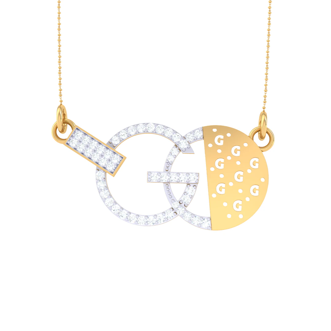 3D Printable Cad jewelry design of Lady diamond Pendant 3D Model .c4d .max .obj .3ds .fbx .stl .blend 