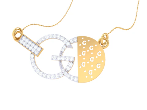 3D Printable Cad jewelry design of Lady diamond Pendant 3D Model