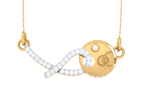 3D Printable Cad jewelry design of Lady diamond Pendant Modèle 3D