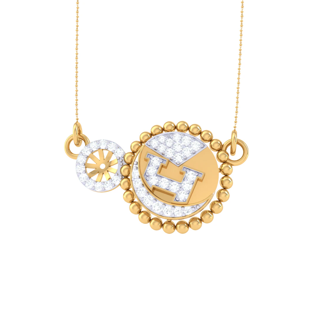 3D Printable Cad jewelry design of Lady diamond Pendant 3D Model .c4d .max .obj .3ds .fbx .stl .blend 