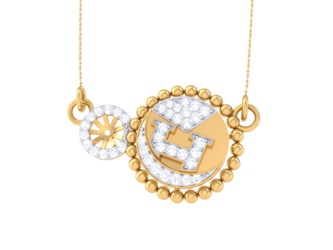 3D Printable Cad jewelry design of Lady diamond Pendant Modello 3D