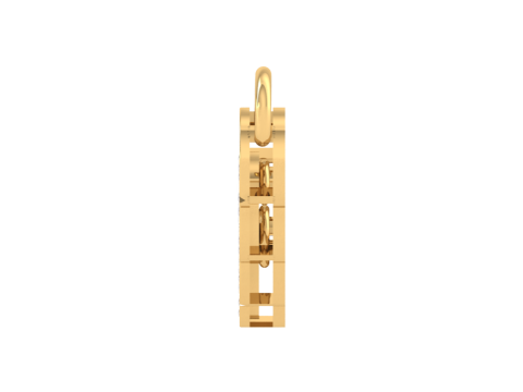 3D Printable Cad jewelry design of Lady diamond Pendant 3D Model