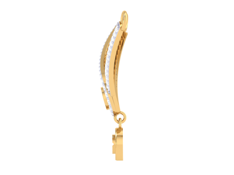 3D Printable Cad jewelry design of Lady diamond Pendant Modèle 3D