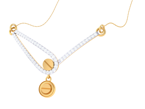 3D Printable Cad jewelry design of Lady diamond Pendant Modèle 3D