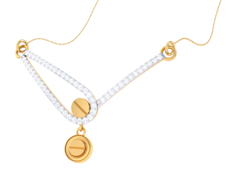 3D Printable Cad jewelry design of Lady diamond Pendant 3D Model
