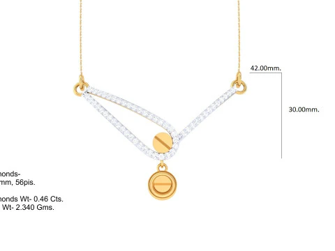 3D Printable Cad jewelry design of Lady diamond Pendant 3D Model
