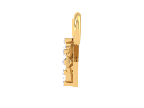 3D Printable Cad jewelry design of Lady diamond Pendant Modelo 3D