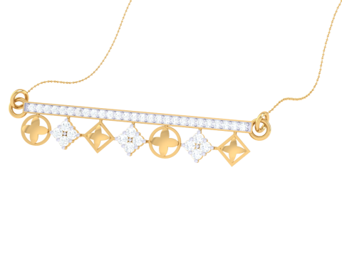 3D Printable Cad jewelry design of Lady diamond Pendant Modelo 3D
