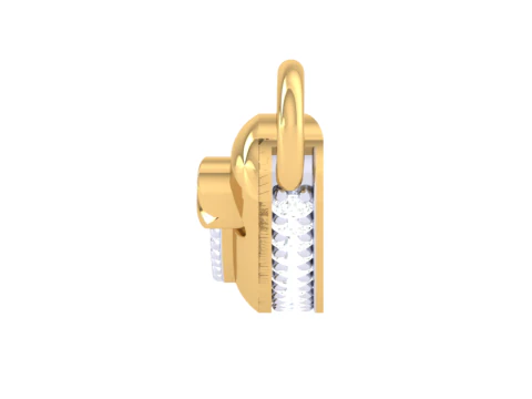 3D Printable Cad jewelry design of Lady diamond Pendant 3D Model