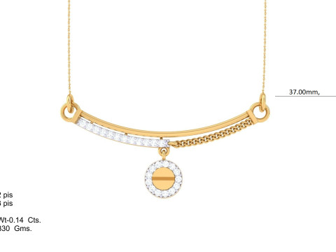 3D Printable Cad jewelry design of Lady diamond Pendant 3D Model