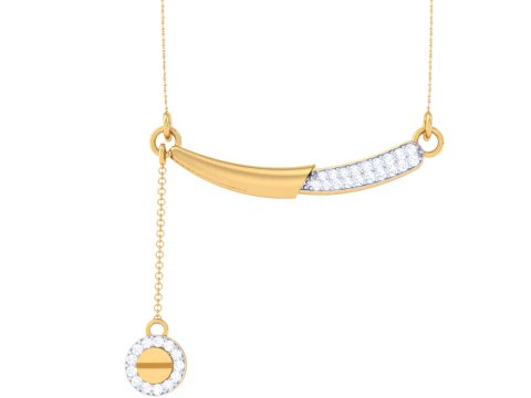 3D Printable Cad jewelry design of Lady diamond Pendant 3D Model