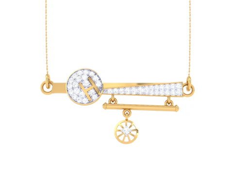 3D-печать CAD-дизайна ювелирного кулона Lady с бриллиантами 3D Модель