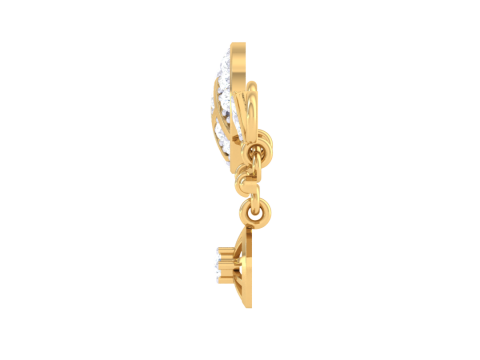 3D Printable Cad jewelry design of Lady diamond Pendant 3D Model