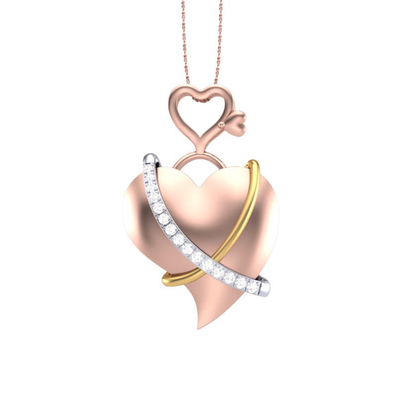 3D Printable Cad jewelry design of Lady diamond Pendant Modelo 3D .c4d .max .obj .3ds .fbx .stl .blend 