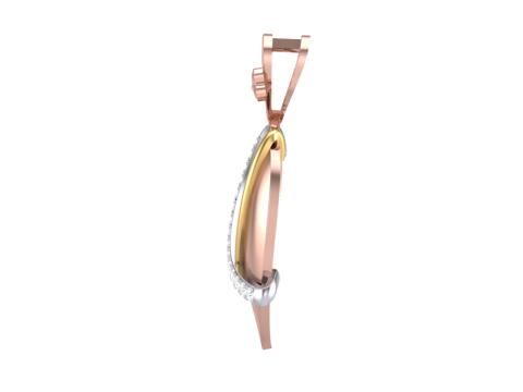 3D Printable Cad jewelry design of Lady diamond Pendant Modelo 3D