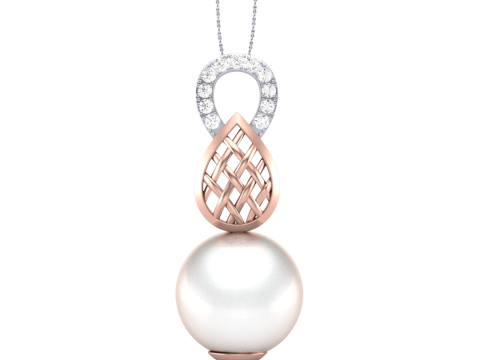 3D Printable Cad jewelry design of Lady diamond Pendant 3D 模型