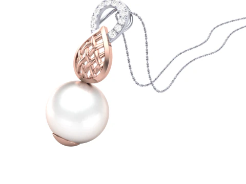 3D Printable Cad jewelry design of Lady diamond Pendant 3D Model