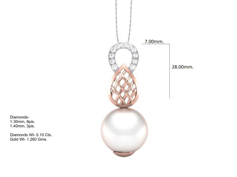 3D Printable Cad jewelry design of Lady diamond Pendant 3D Model