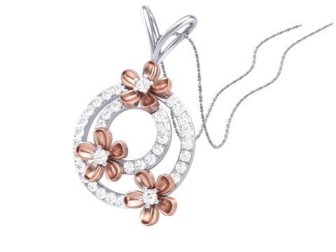 3D Printable Cad jewelry design of Lady diamond Pendant 3D Modell