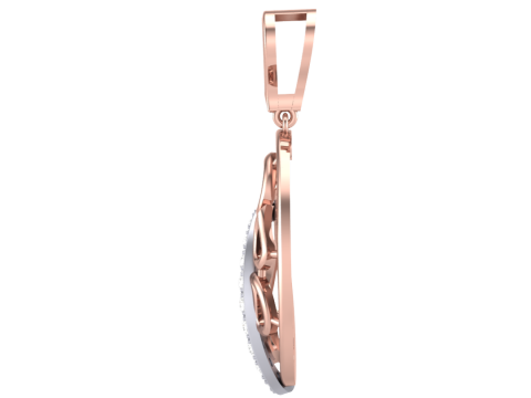 3D Printable Cad jewelry design of Lady diamond Pendant 3D Модель